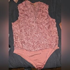 Willow + Root Rosette Surplice Tank Bodysuit